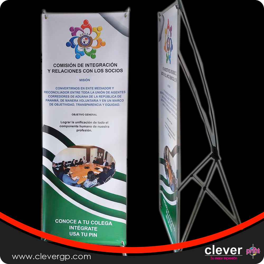 Banner tipo x, arañita, Clever Print, gran formato