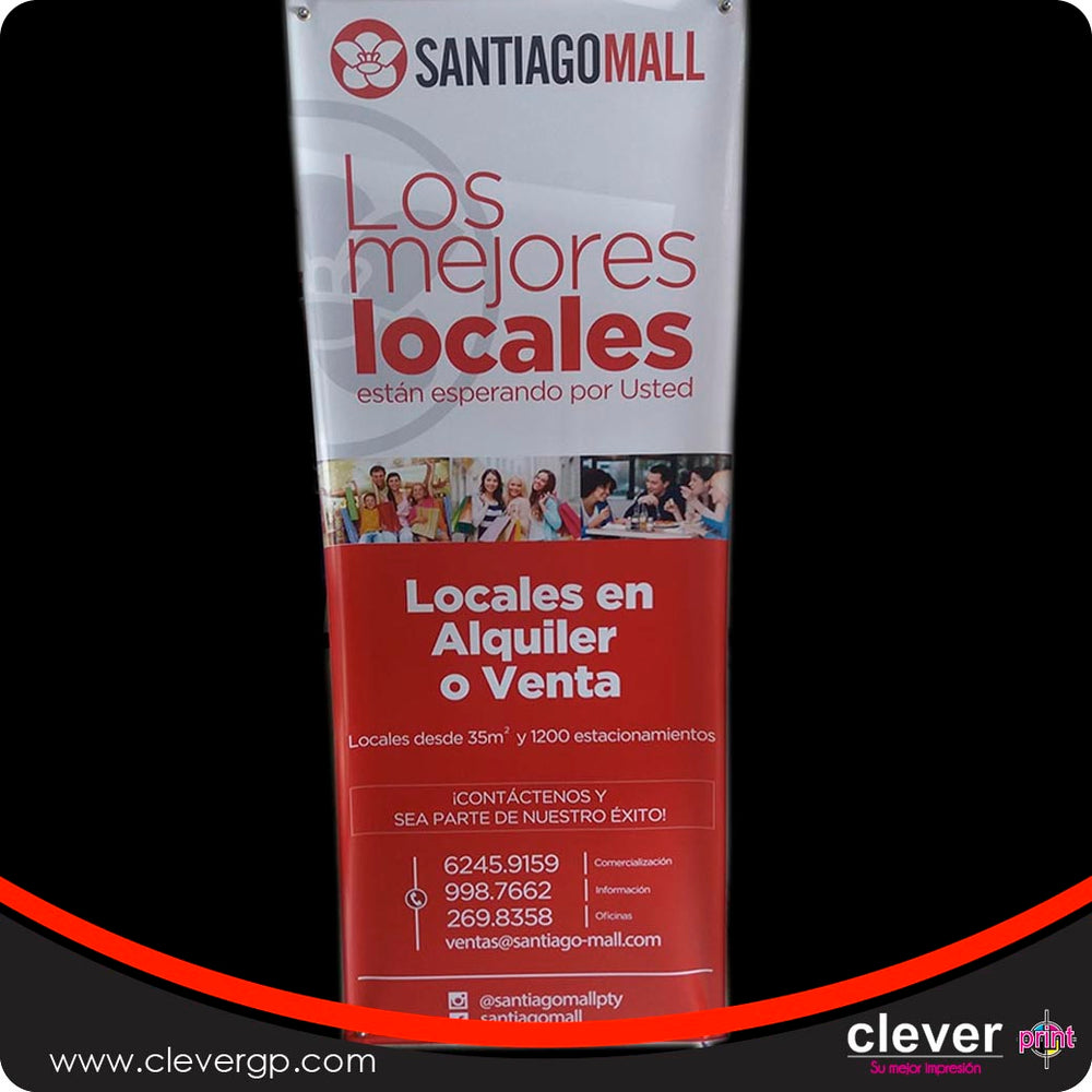 Banner tipo x, arañita, Clever Print, gran formato