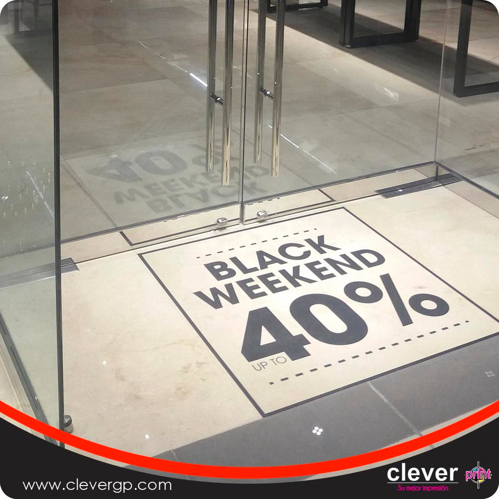 Floor graphic, impresiones en el piso, laminado floor graphic, Clever Print