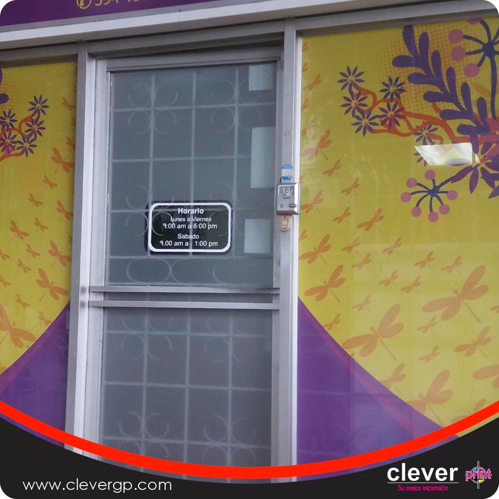 Microperforado, vidrios, publicidad exterior, publicidad en vitrinas, Clever Print
